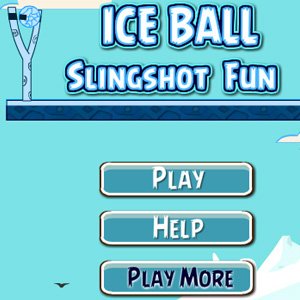 Ice Ball Slingshot Fun